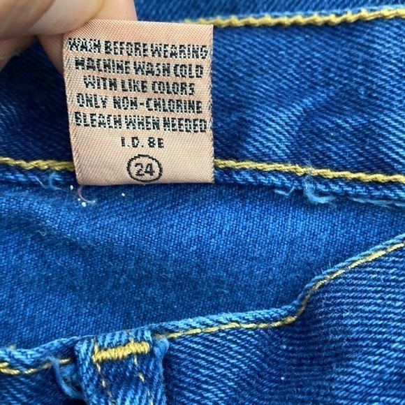 VINTAGE 80s GITANO Super High Waist Straight Tapered Leg Mom Jeans Hi Rise 28 - Picture 10 of 11